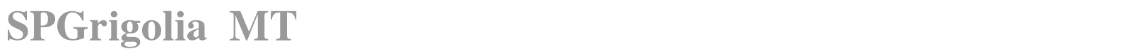 SPGrigolia MT font preview