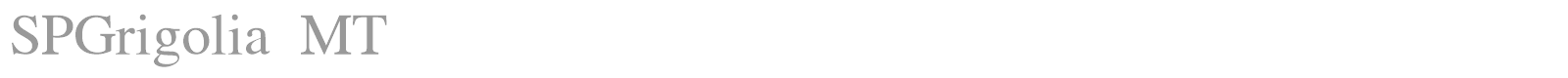 SPGrigolia MT font preview