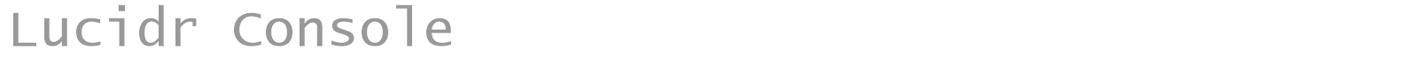 Lucidr Console font preview