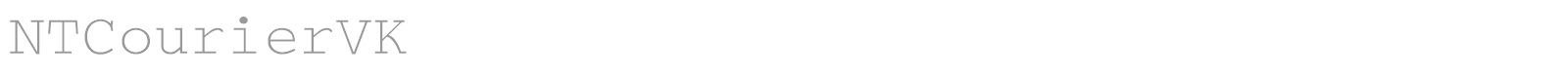 NTCourierVK font preview