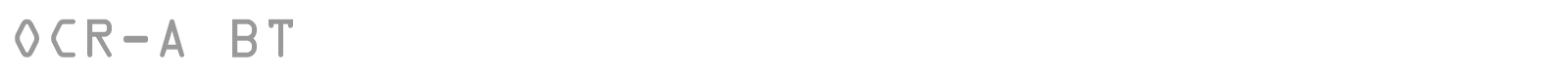 OCR-A BT font preview