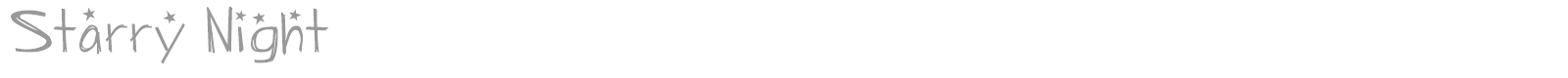 Starry Night font preview