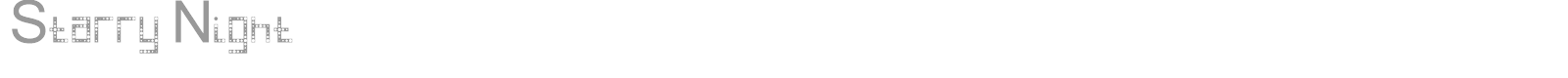 Starry Night font preview