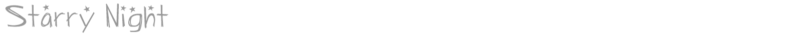 Starry Night font preview