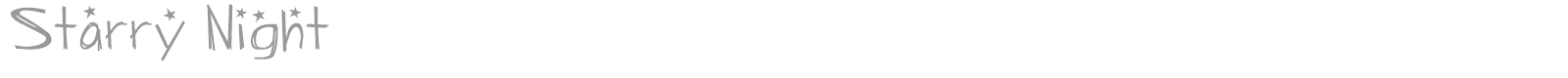 Starry Night font preview