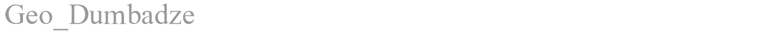 GEO DUMBADZE font preview