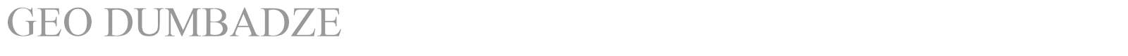 GEO DUMBADZE font preview