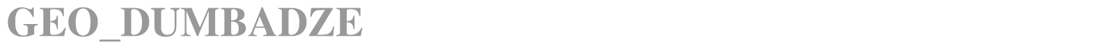 GEO DUMBADZE font preview