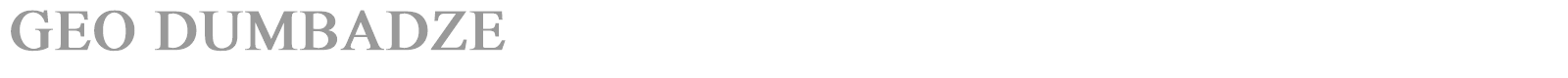 GEO DUMBADZE font preview
