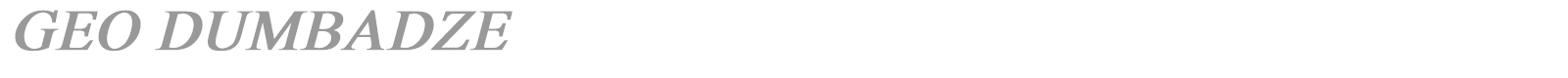 GEO DUMBADZE font preview