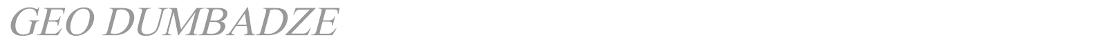 GEO DUMBADZE font preview