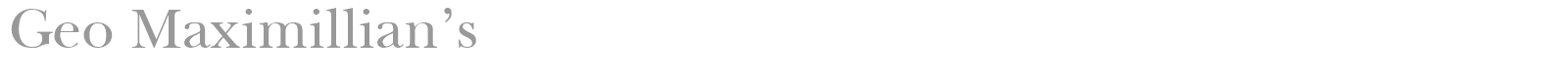 Geo Maximillian's font preview