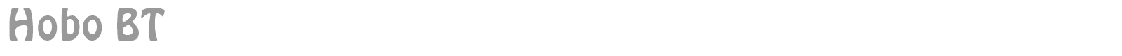 Hobo BT font preview