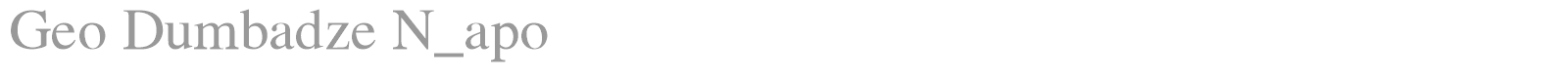 Geo Dumbadze N_apo font preview