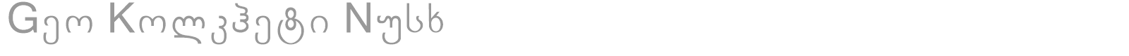 Geo Kolkheti Nusx font preview