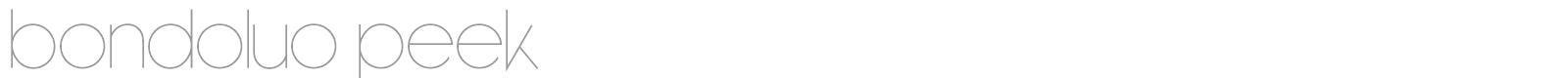 Bondoluo Peek font preview
