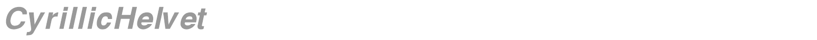 CyrillicHelvet font preview