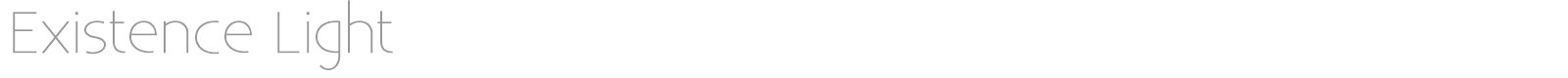 Existence Light font preview