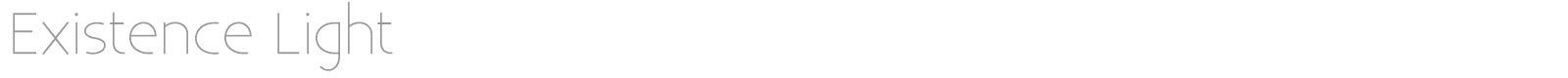 Existence Light font preview