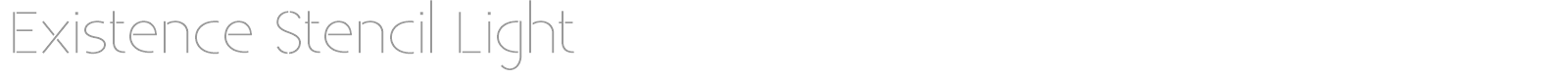 Existence Light font preview