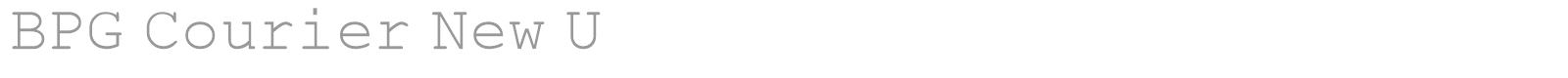 BPG Courier NewU font preview
