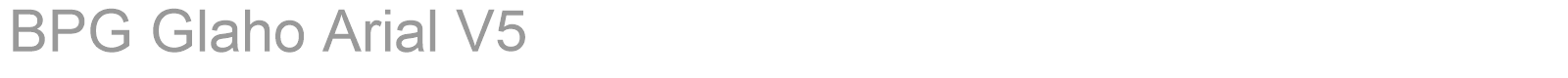 BPG Glaho Arial V5 font preview