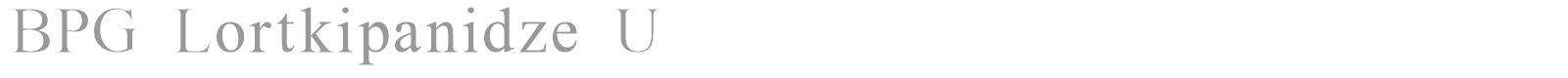 BPG Lortkipanidze U font preview
