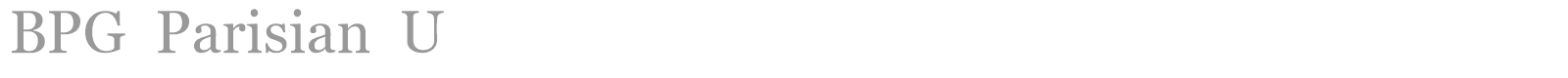 BPG Parisian U font preview