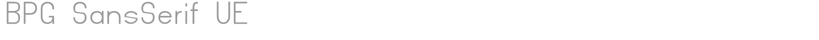 BPG SansSerif UE font preview
