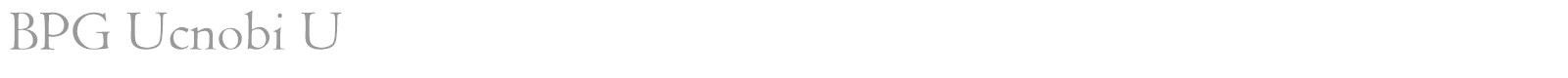 BPG Ucnobi U font preview