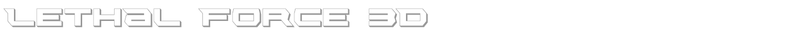 Lethal Force font preview