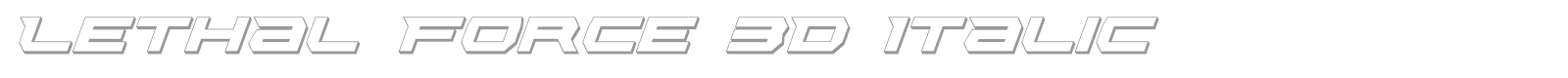 Lethal Force font preview