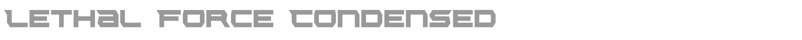 Lethal Force font preview