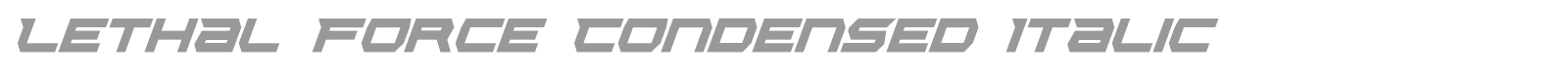 Lethal Force font preview