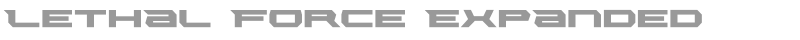 Lethal Force font preview