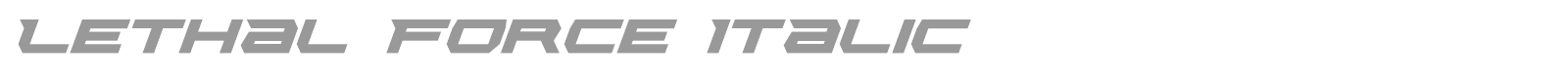 Lethal Force font preview
