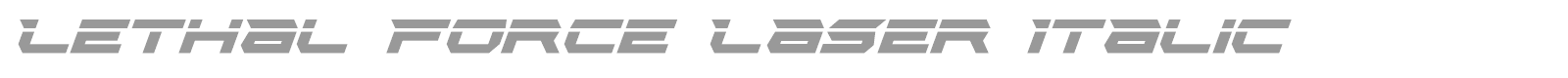 Lethal Force font preview