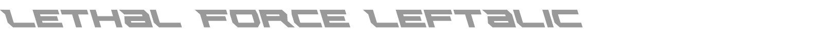 Lethal Force font preview