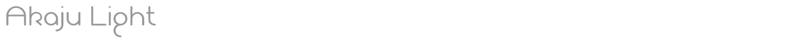 Akaju font preview