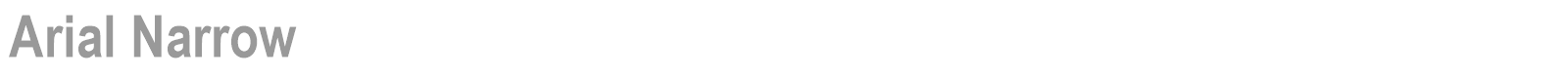 Arial Narrow font preview