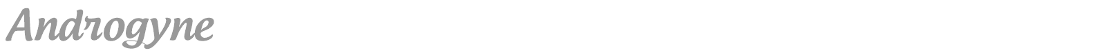 Androgyne font preview