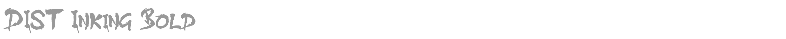 DIST Inking font preview