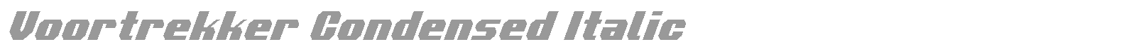 Voortrekker Condensed Italic font preview