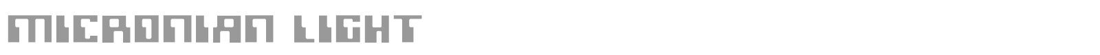 Micronian Light font preview