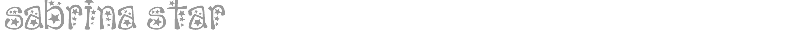 Sabrina font preview
