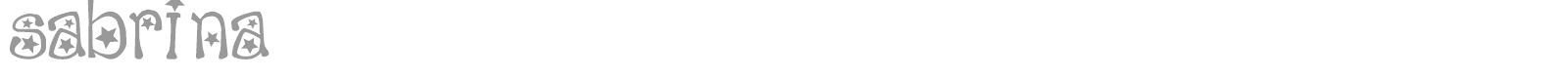 Sabrina font preview