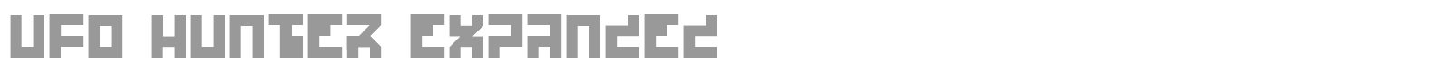 UFO Hunter Expanded font preview