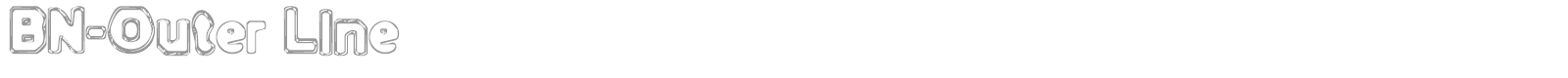 BN Outerline font preview