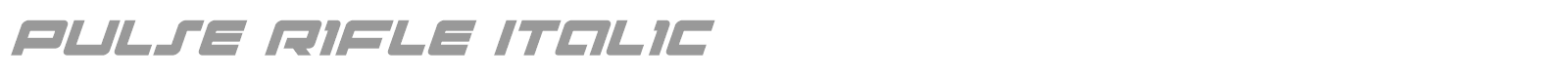 Pulse Rifle Italic font preview