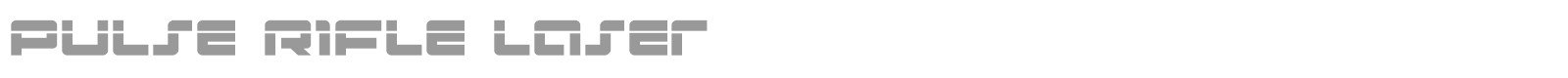 Pulse Rifle Laser font preview